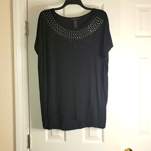 Black Shirt with Silver Studs